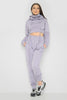 CROPPED FUNNEL NECK HOODED JOGGER SET