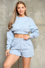 Cropped Sweat With Shorts Set
