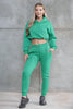 Cropped Boxy Hoody & Slim Pintuck Jogger set